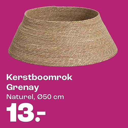 Kerstboomrok Grenay Natuur, Ø50 cm