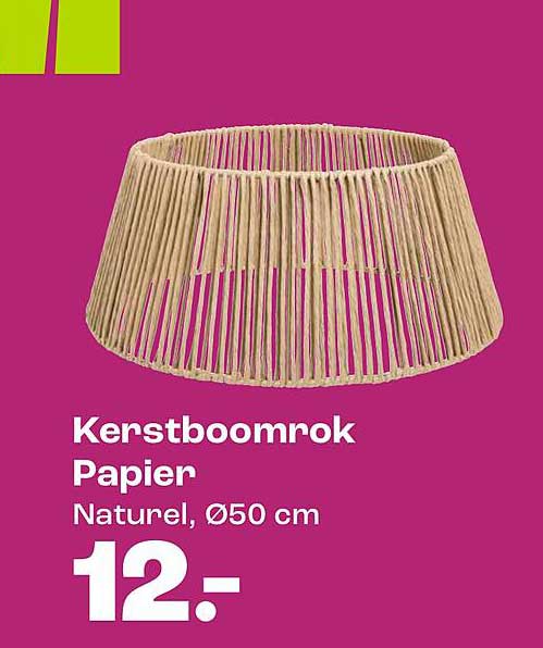 Kerstboomrok Papier Naturel, Ø50 cm