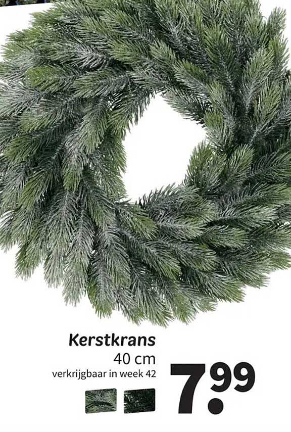 Kerstkrans 40 cm verkrijgbaar in week 42