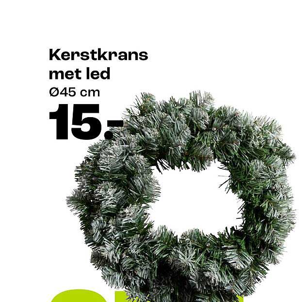 Kerstkrans met led Ø45 cm