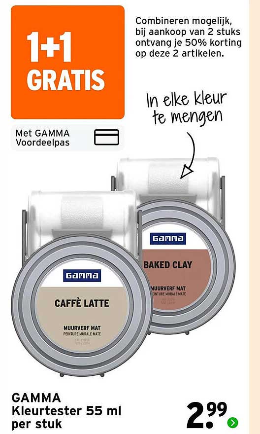 Kleurtester 55 ml per stuk 1+1 GRATIS