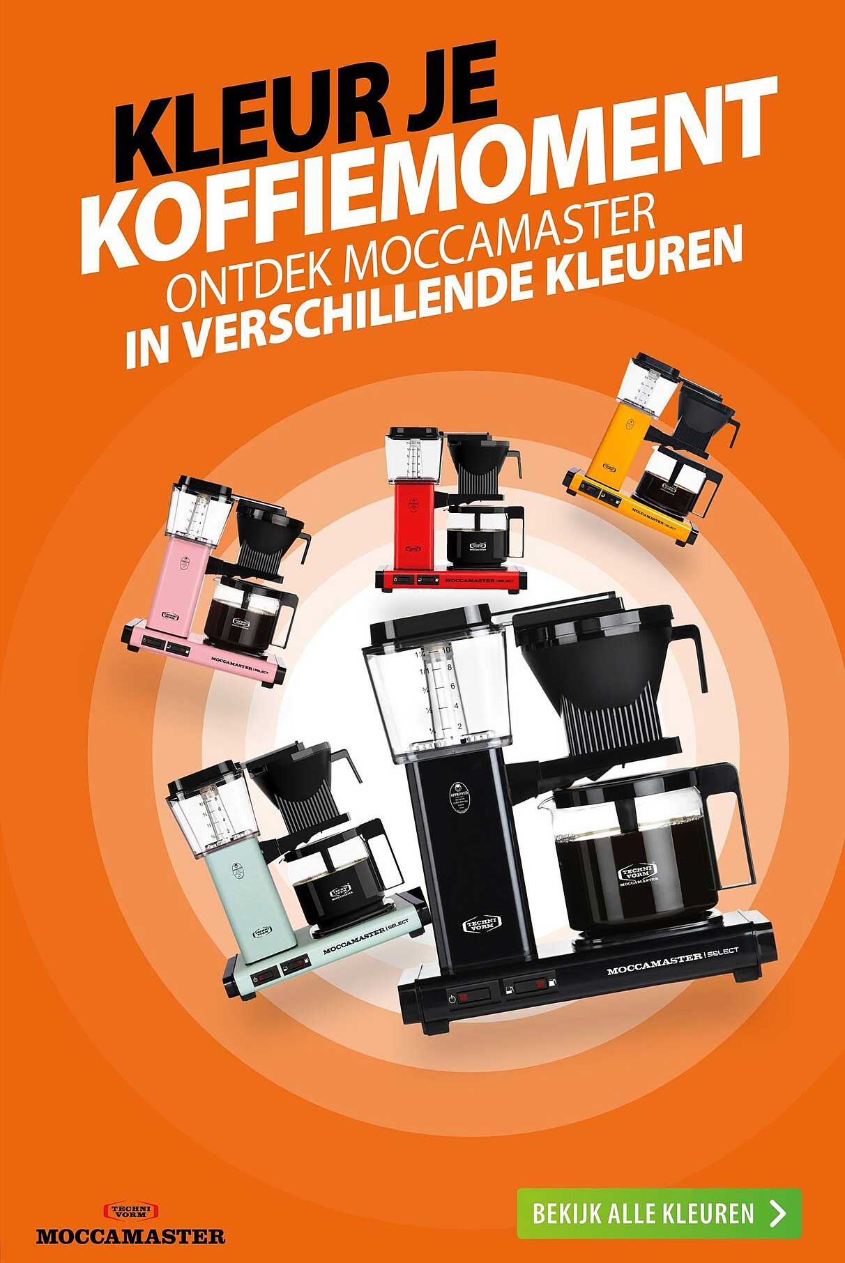 Kleurtje koffiemoment – ontdek Moccamaster in verschillende kleuren