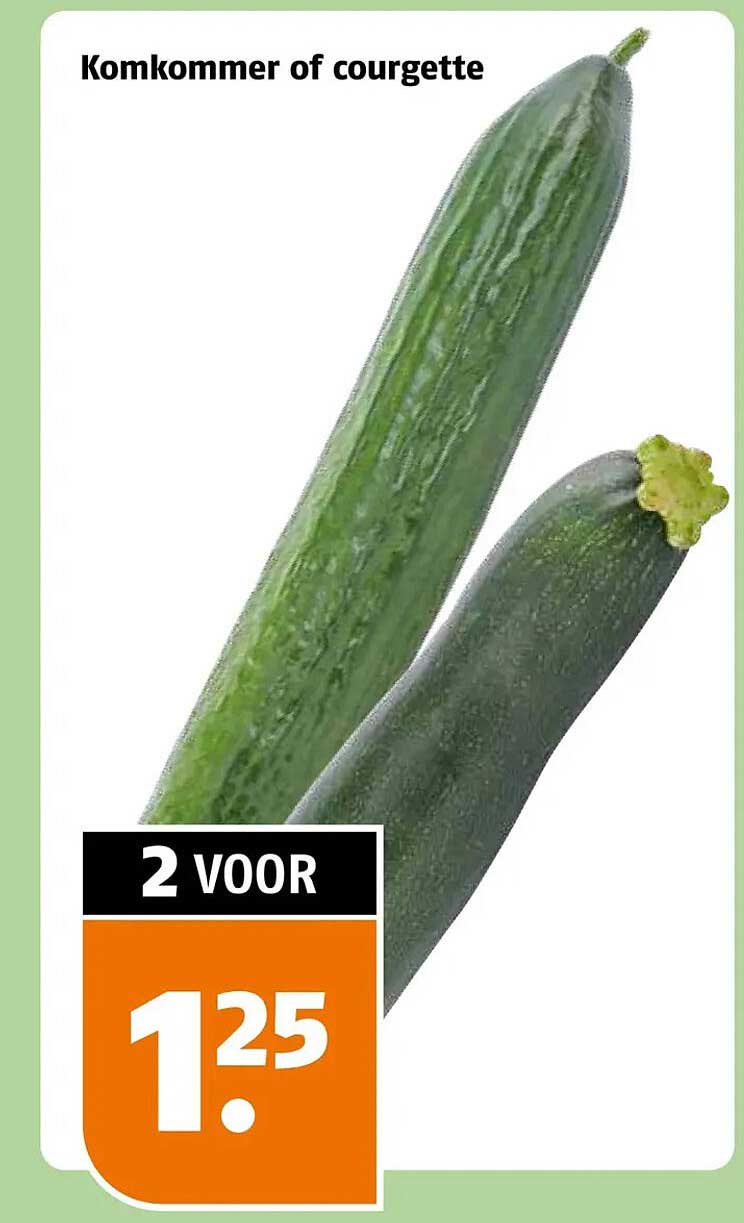 Komkommer of courgette