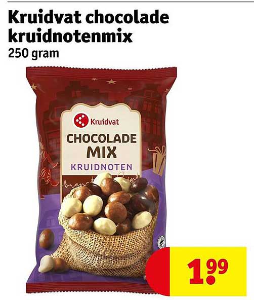 Kruidvat chocolade kruidnotenmix 250 gram
