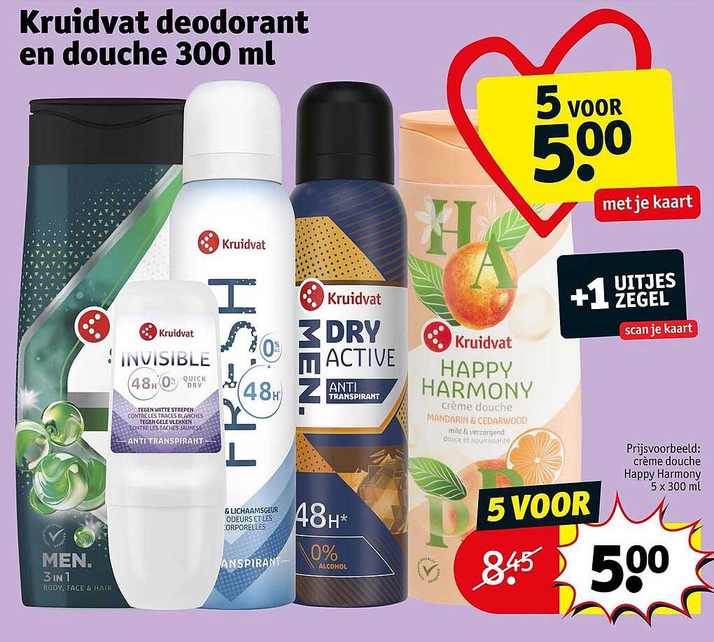 Kruidvat deodorant en douche 300 ml