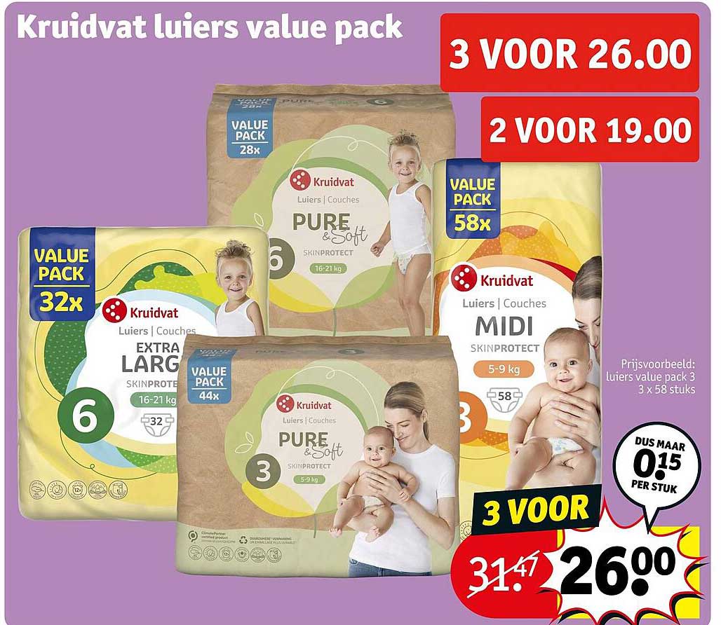 Kruidvat luiers value pack
