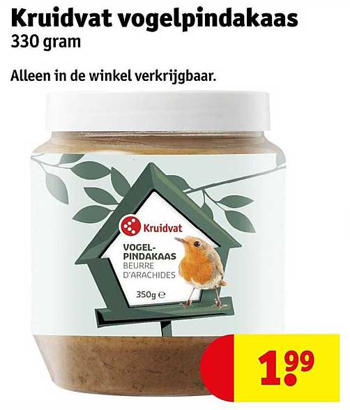Kruidvat vogel pindakaas 330 gram