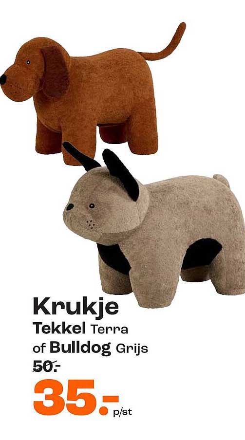Krukje Tekkel Terra of Bulldog Grijs