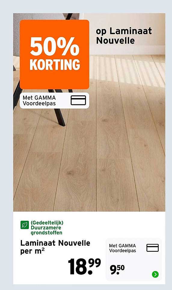 Laminaat Nouvelle per m² 50% korting Met GAMMA Voordeelpas