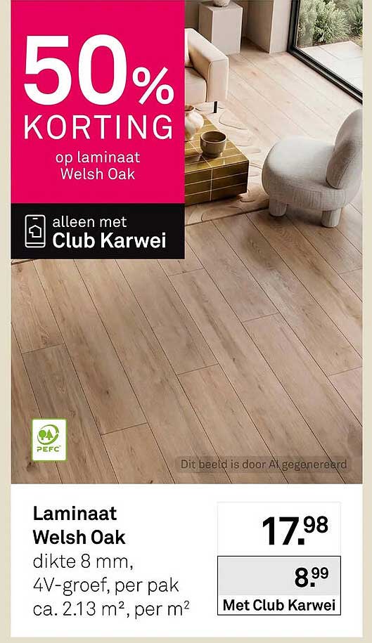 Laminaat Welsh Oak 50% KORTING op laminaat Welsh Oak