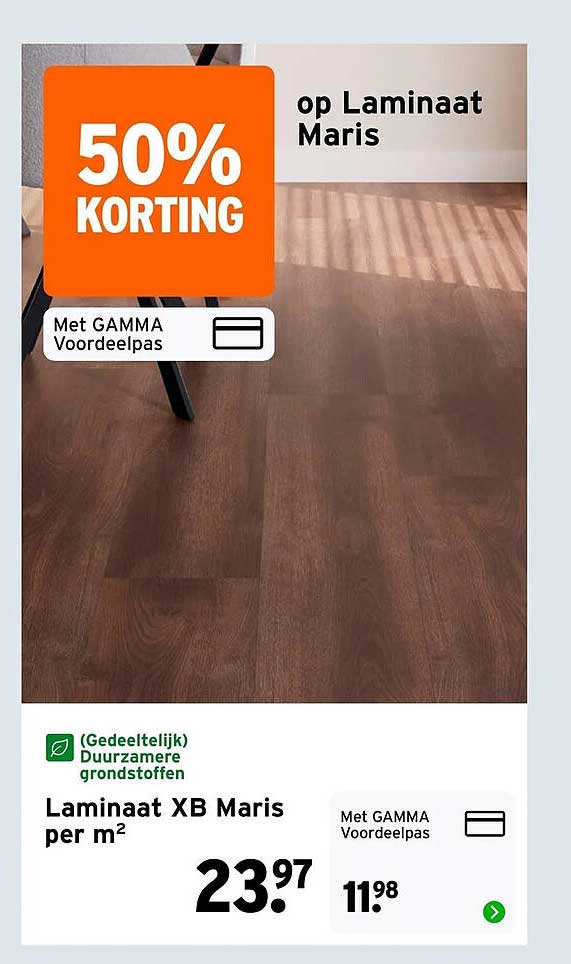 Laminaat XB Maris 50% KORTING met GAMMA Voordeelpas