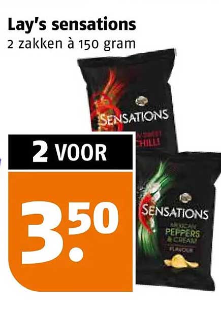 Lay's sensations 2 zakken à 150 gram 2 VOOR