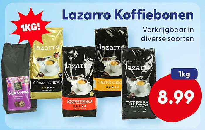 Lazarro Koffiebonen 1kg