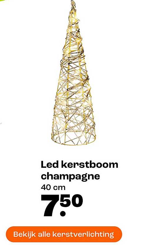 Led kerstboom champagne 40 cm