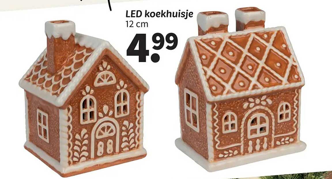 LED koekhuisje 12 cm