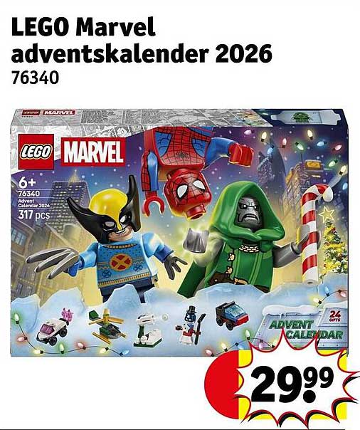 LEGO Marvel adventskalender 2026 76340