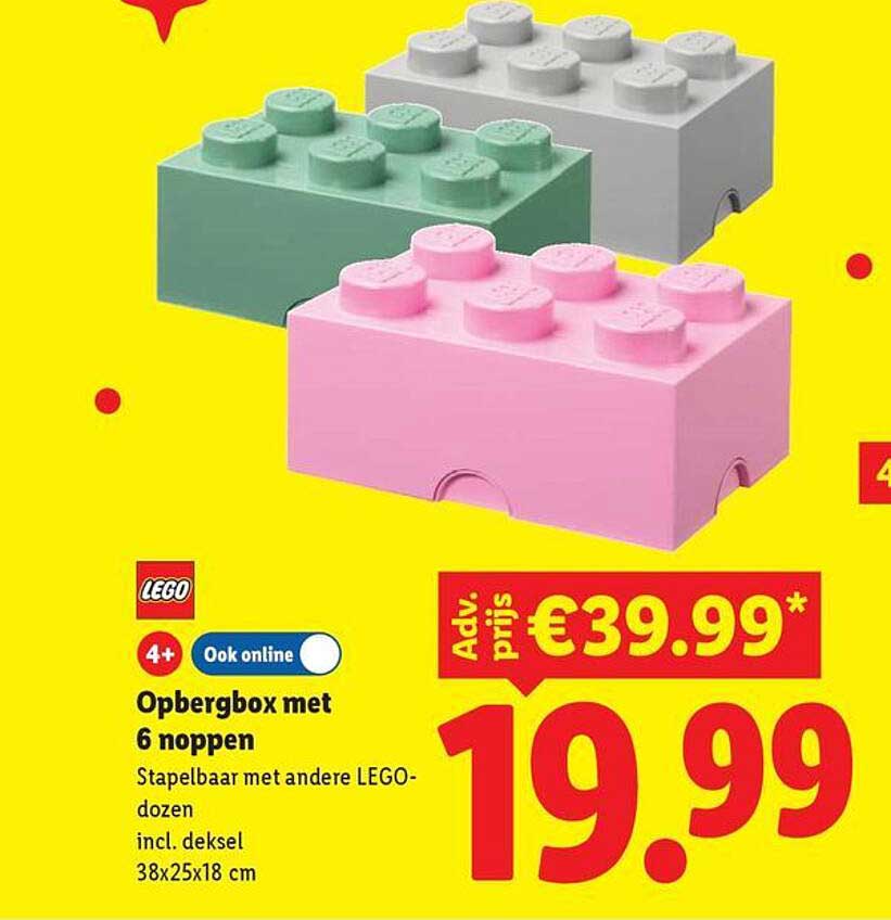 LEGO Opbergbox met 6 noppen