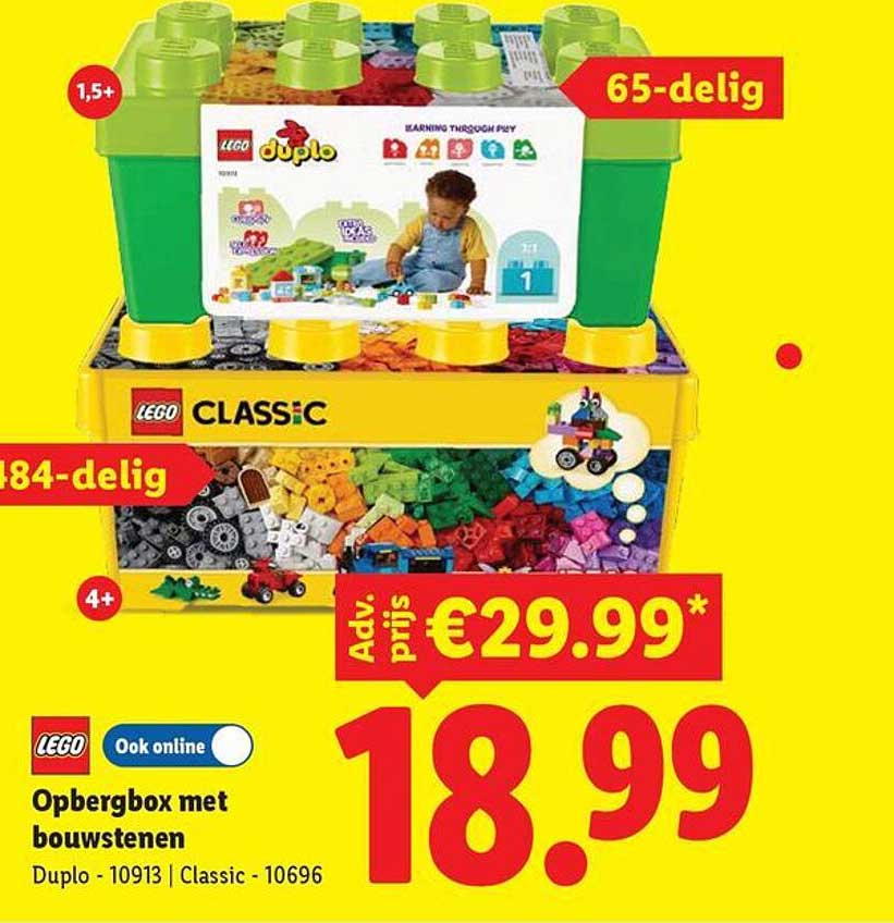 LEGO Opbergbox met bouwstenen Duplo - 10913 | Classic - 10696