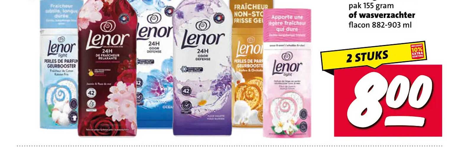 Lenor wasverzachter of wasparfum 2 stuks