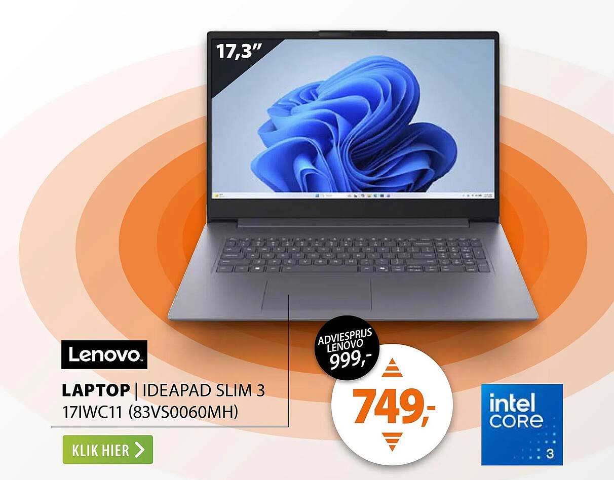 Lenovo LAPTOP | IDEAPAD SLIM 3 17IWC11 (83VS0060MH)