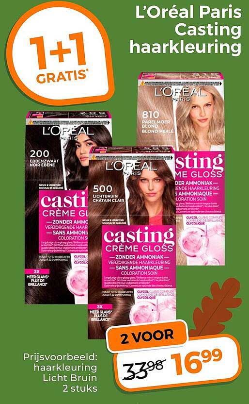 L'Oréal Paris Casting haarkleuring 1+1 gratis
