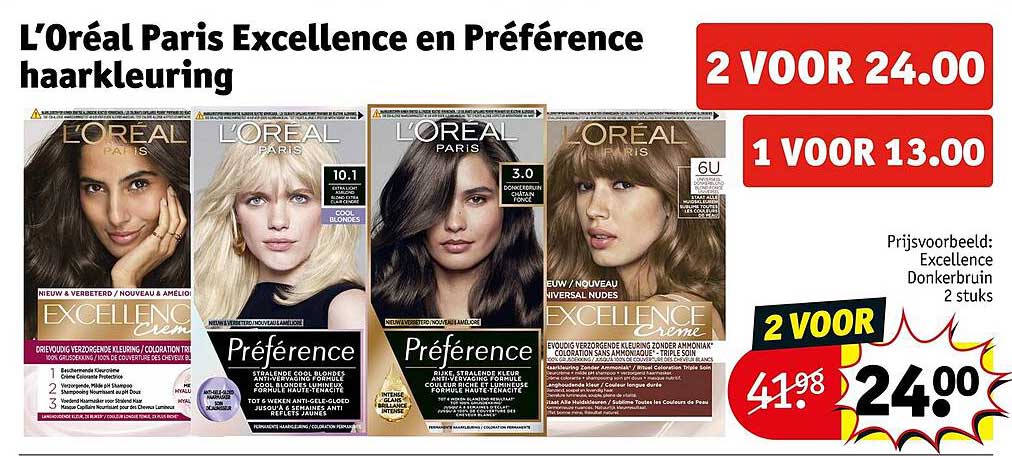 L'Oréal Paris Excellence en Préférence haarkleuring