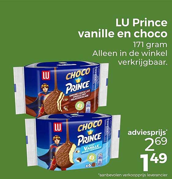 LU Prince vanille en choco 171 gram