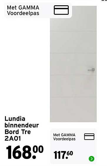 Lundia binnendeur Bord Tre 2401