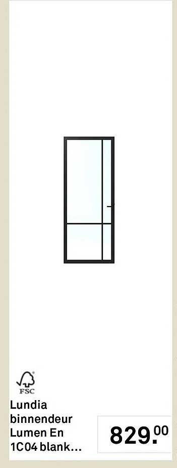 Lundia binnendeur Lumen En 1C04 blank...