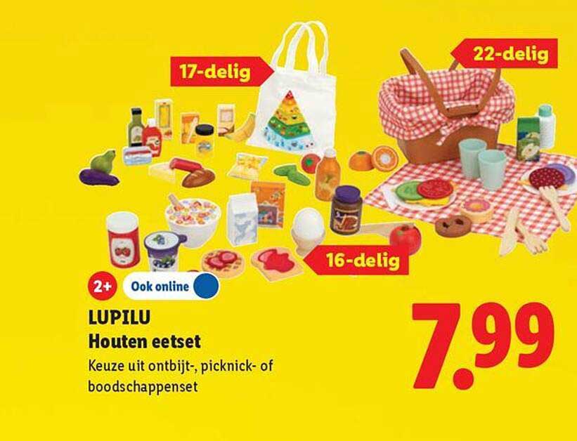 LUPILU Houten eetset