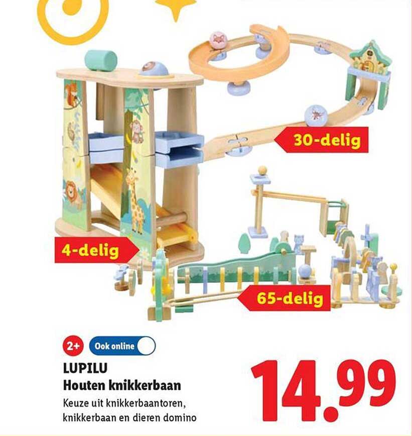 LUPILU Houten knikkerbaan