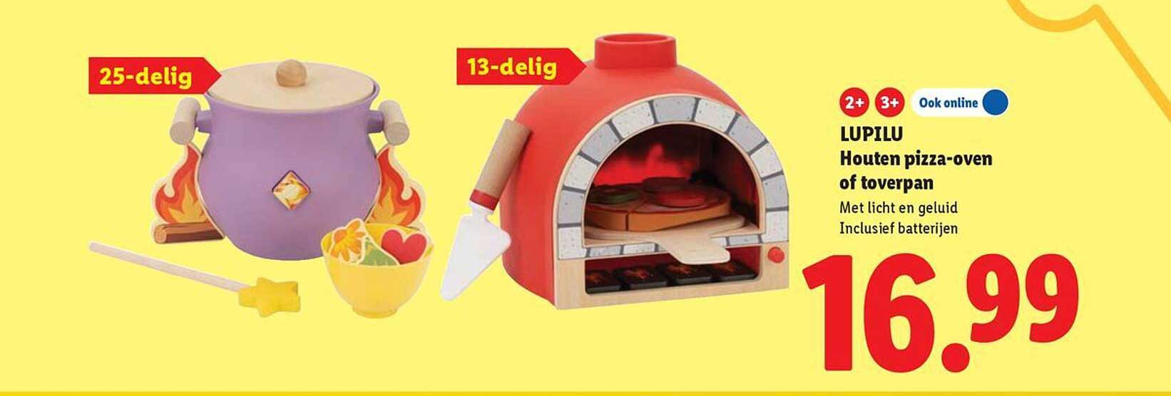 LUPILU Houten pizza-oven of toverpan