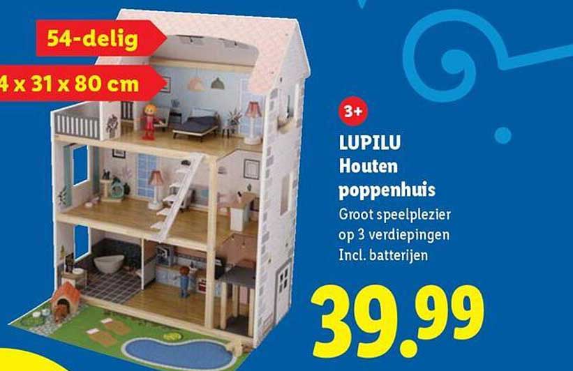LUPILU Houten poppenhuis