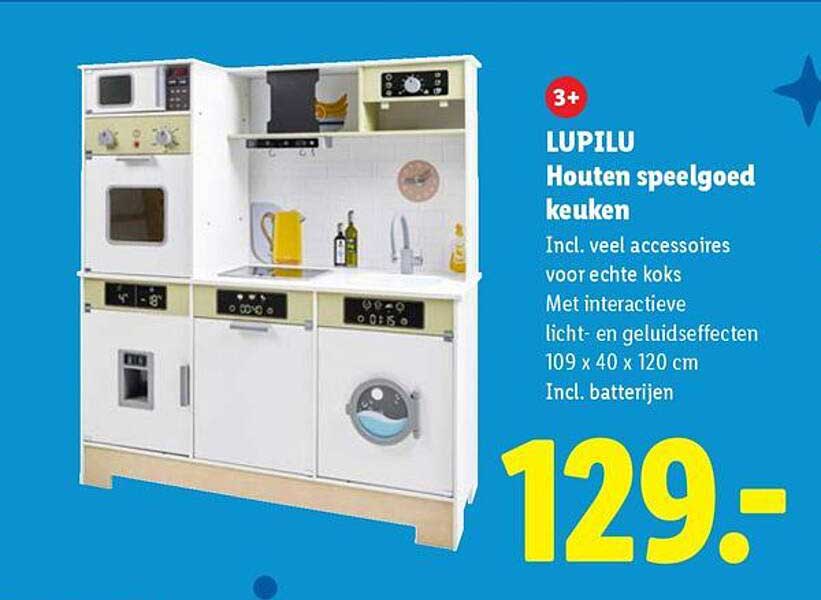 LUPILU Houten speelgoed keuken