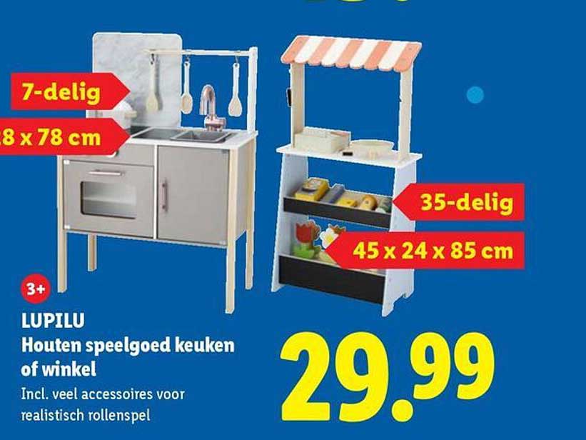 LUPILU Houten speelgoed keuken of winkel