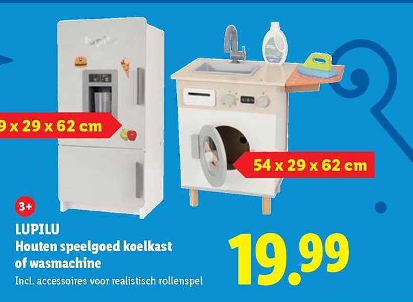 LUPILU Houten speelgoed koelkast of wasmachine
