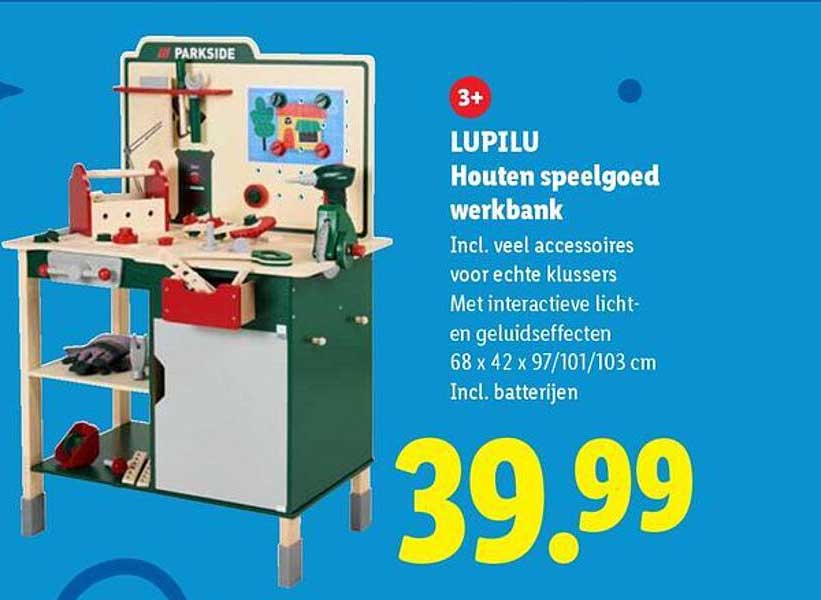 LUPILU Houten speelgoed werkbank