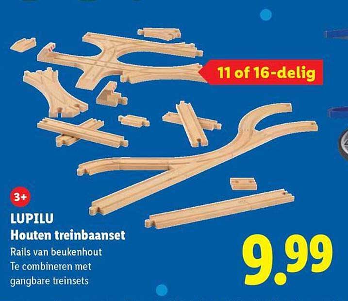 LUPILU Houten treinbaanset