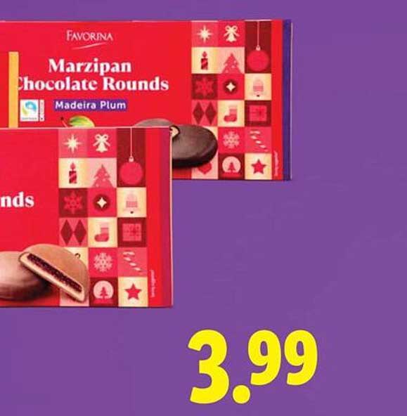 Marizpan Chocolate Rounds Madeira Plum