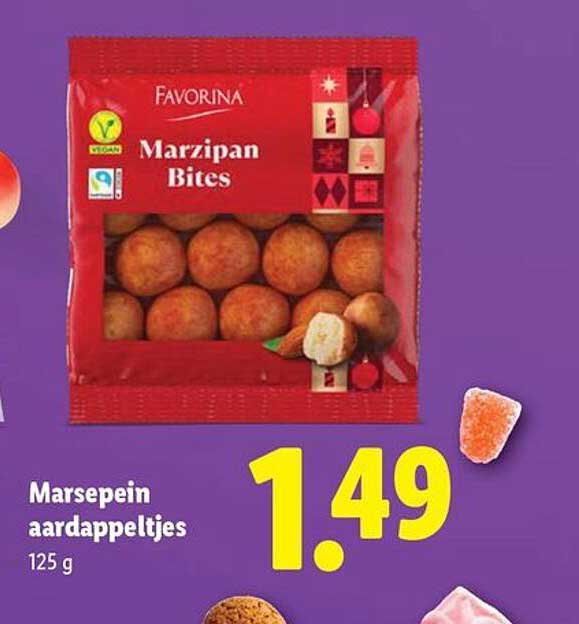 Marsepein aardappeltjes