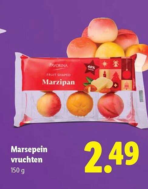 Marsepein vruchten