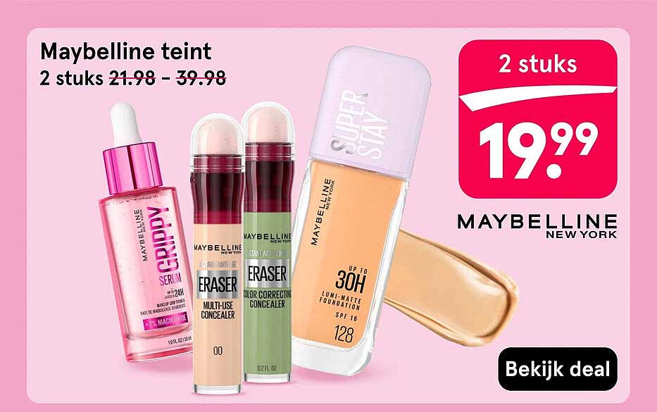 Maybelline teint 2 stuks