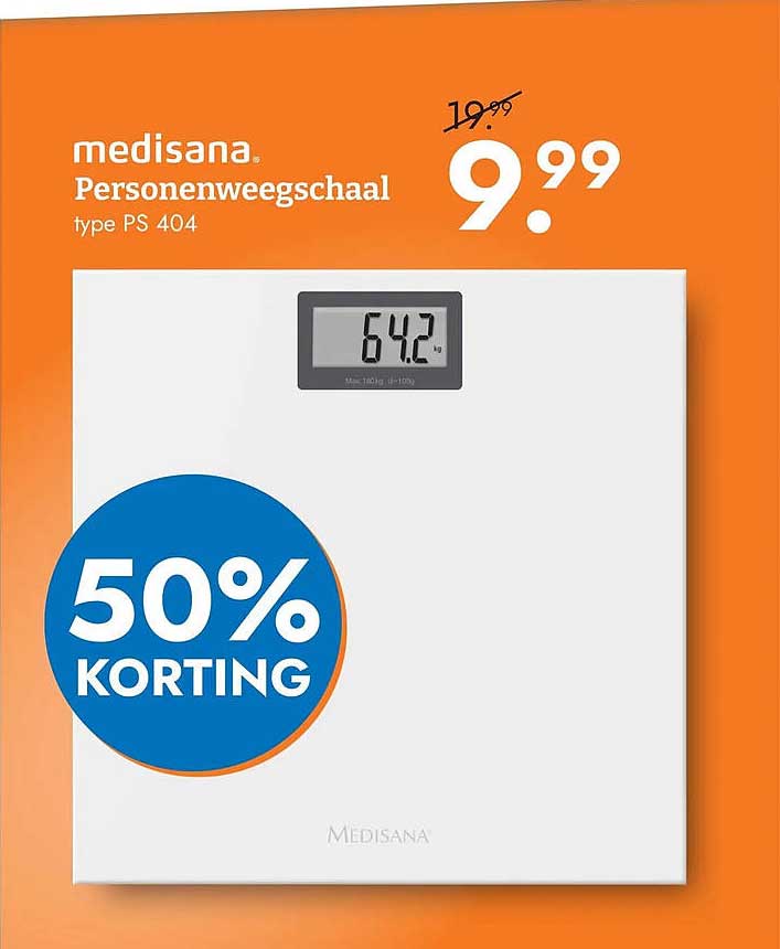 medisana Personenweegschaal type PS 404 50% KORTING
