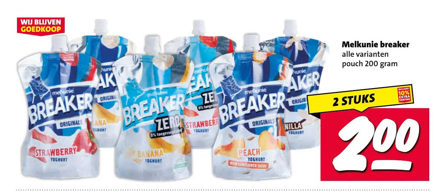 Melkunie breaker alle varianten pouch 200 gram 2 stuks