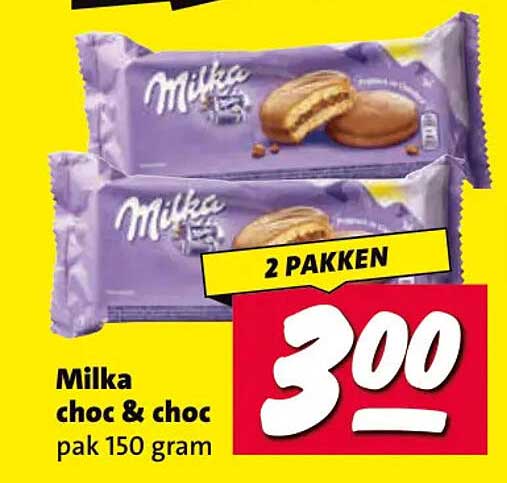 Milka choc & choc pak 150 gram 2 PAKKEN
