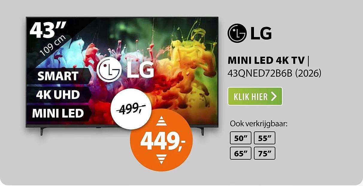 MINI LED 4K TV | 43QNED72B6B (2026)