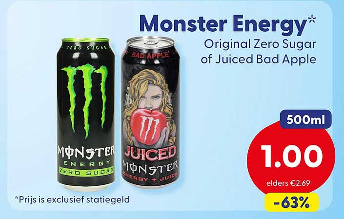 Monster Energy* Original Zero Sugar of Juiced Bad Apple