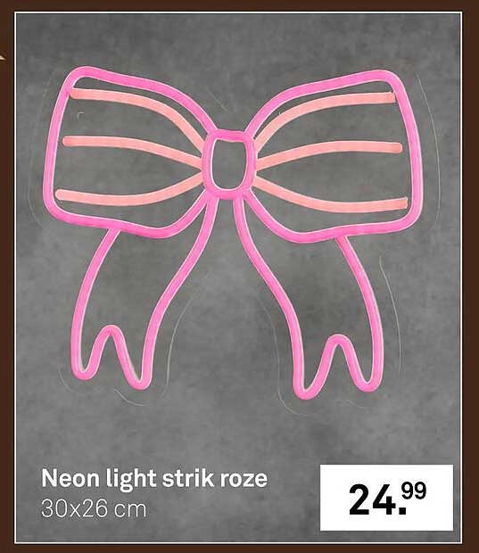 Neon light strik roze