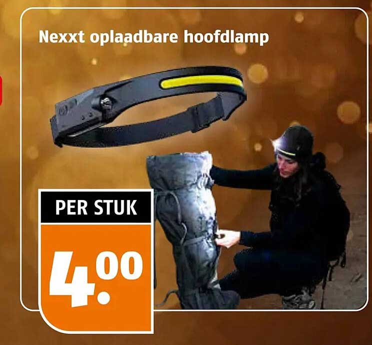 Nexxt oplaadbare hoofdlamp