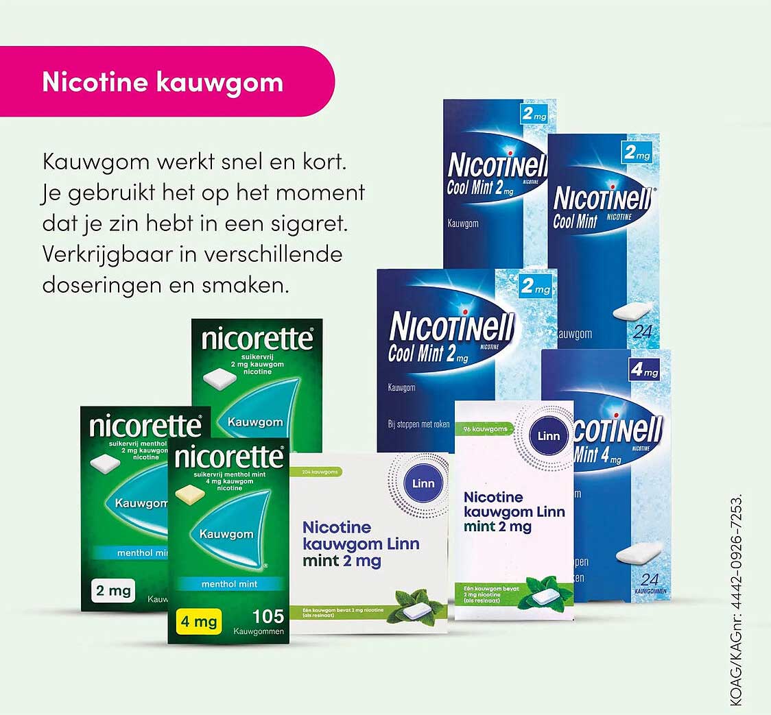 Nicotine kauwgom